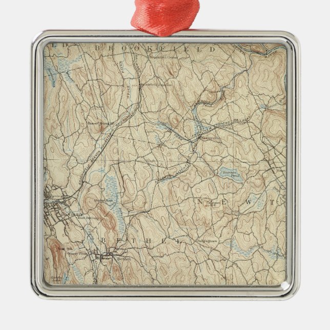 24 Danbury-Blatt Silbernes Ornament (Vorne)