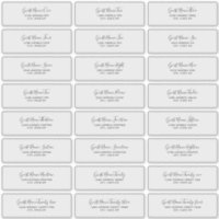 24 Étiquettes d'adresse individuelles pour invités