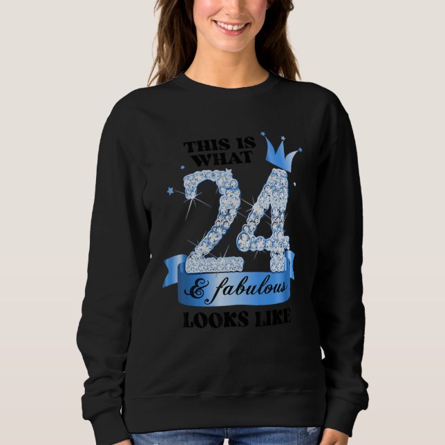 24 & Fabulous I Blue White Party Group Candid Phot Sweatshirt (Vorderseite)