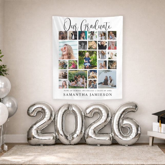 24-Foto-Collage-Abschluss-Willkommen Wandteppich (Von Creator hochgeladen)