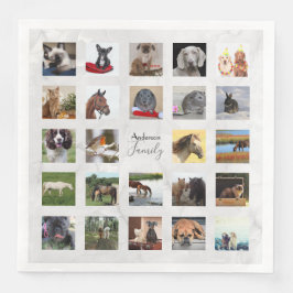 24 FOTO COLLAGE Marmorpartyware Serviette