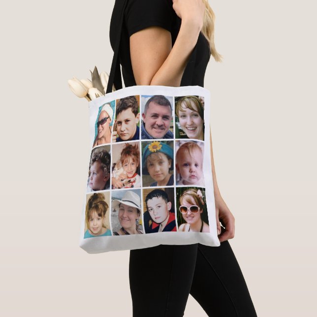 24 Foto-Kollage weiß Tasche (Von Nahem)
