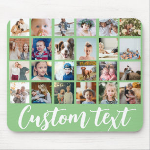 24-Foto-Raster sortieren benutzerdefinierte Textre Mousepad
