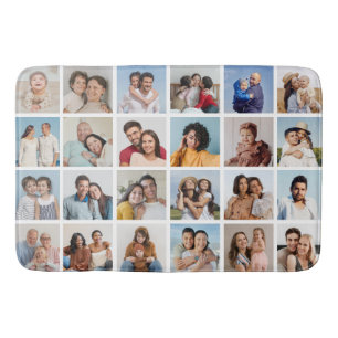 24 FotoCollage - Hintergrundfarbe kann geändert we Badematte