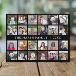 24 FotoCollage mit Familienname Datum - schwarz Postkarte<br><div class="desc">Ein 24-Foto-Raster mit viel Platz für viele Fotos und Sondertexte. Fügen Sie Ihre Lieblings-Bilder zu dieser lustigen Vorlage. Sie können quadratische Fotos oder beliebige Foto für dieses Raster verwenden. Um die besten Ergebnisse zu erzielen, schneiden Sie Ihre Fotos vor dem Hochladen in Quadrate. Wenn Sie die Farben oder Schriftart ändern...</div>