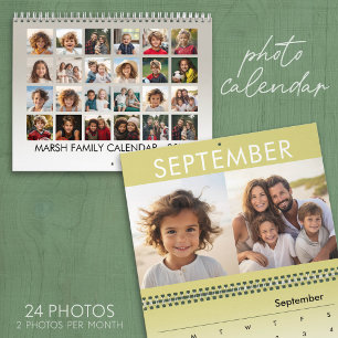24 Fotos - 2 pro Monat Moderne Familie Kalender