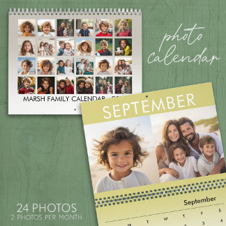 24 Fotos - 2 pro Monat Moderne Familie Kalender