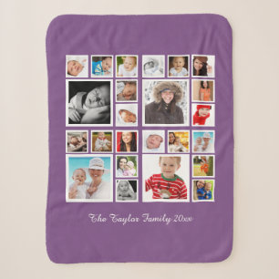 24 Fotos FotoCollage Personalisiert Sherpadecke