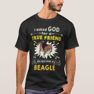 24 Fragte Gott - Wahrer Freund - Ein Beagle T-Shirt
