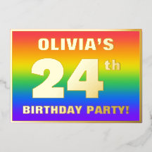24. Geburtstagsparty: Spaß, farbenfrohe Regenbogen