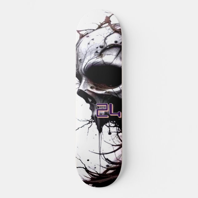 24 Hard Lines | Deathmask Deck – The Rebuild Begin Skateboard (Vorderseite)