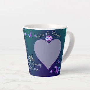 24. Hochzeitstag Blue Latte Tasse