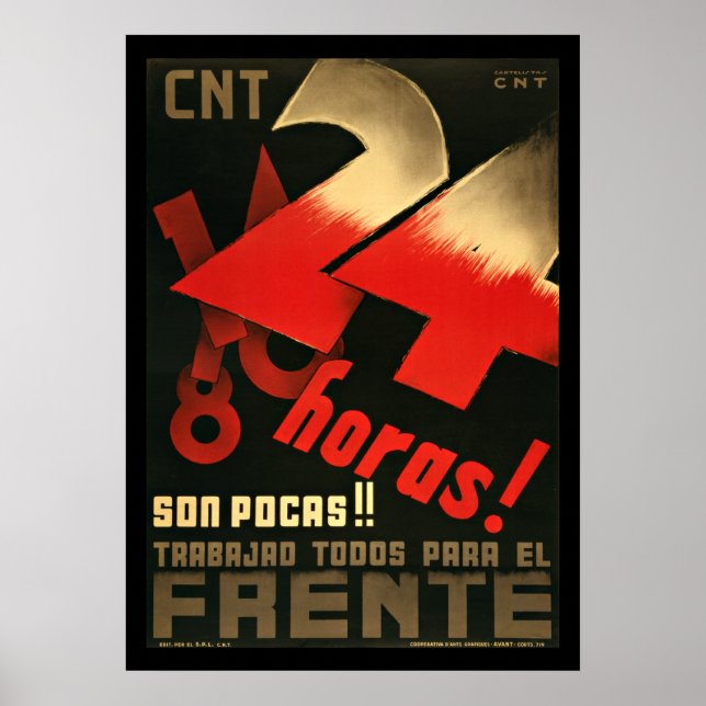 24 Horas Propaganda Poster des Zivilen Krieges (Vorne)