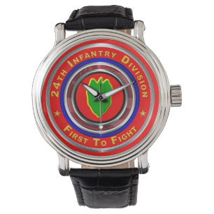 24. Infanterie-Division "First To Fight" Armbanduhr