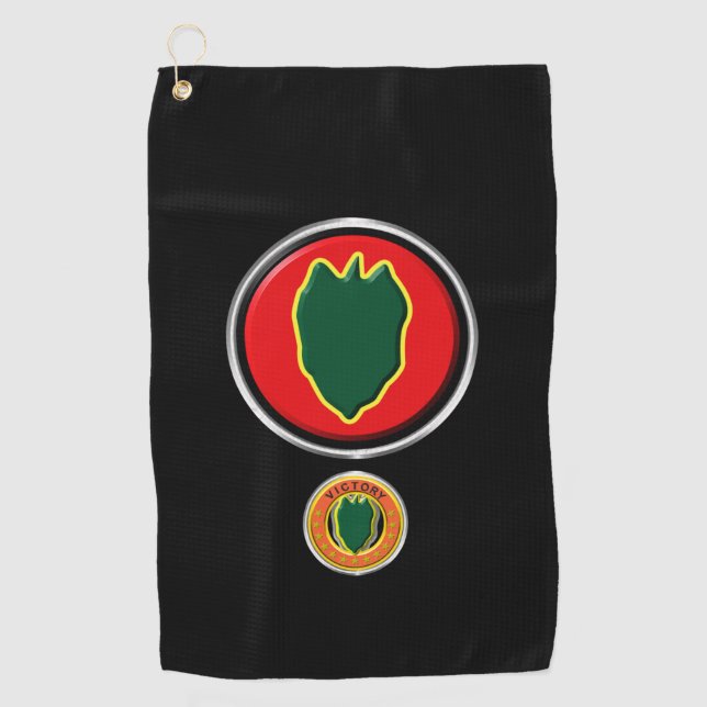 24. Infanterieabteilung Gepasste Patchinsignien Golfhandtuch (Vorderseite)