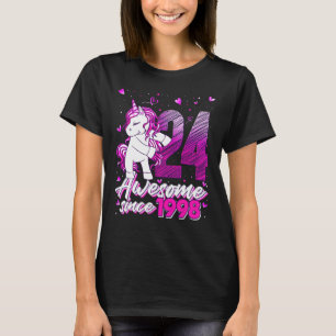 24 Jahre alte Einhorn-Flossing 24. Geburtstag Einh T-Shirt