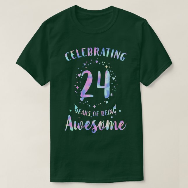 24 Jahre Phantastische Gefärbte Krawatte Colo T-Shirt (Design vorne)
