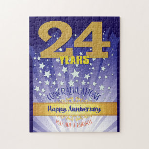 24-Jahres-Erholungsjubiläum Fette Ziffer