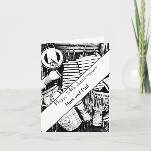 24. Jahrestag bearbeitet Karte (Vorderseite)