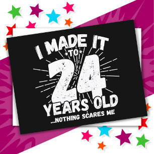 24-jähriger sarkastischer Meme Lustiges 24. Geburt Postkarte