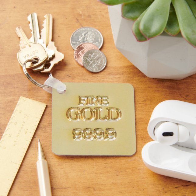 24 Karat Gold Bullion Bar Schlüsselanhänger (Schreibtisch)