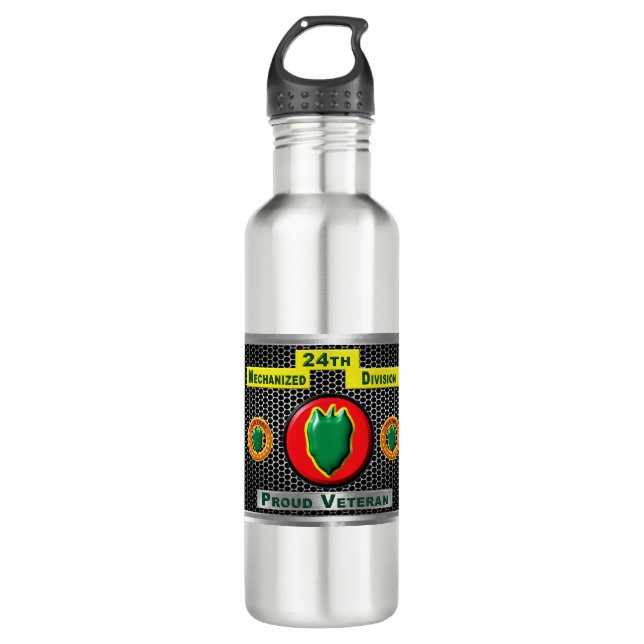 24. Mechanisierte Infanterieabteilung Edelstahlflasche (Vorderseite)