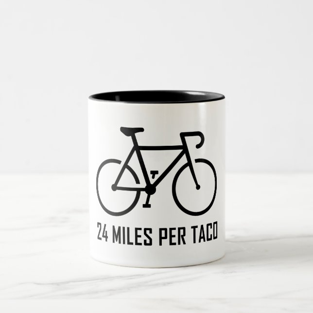24 Meilen pro Taco Zweifarbige Tasse (Mittel)