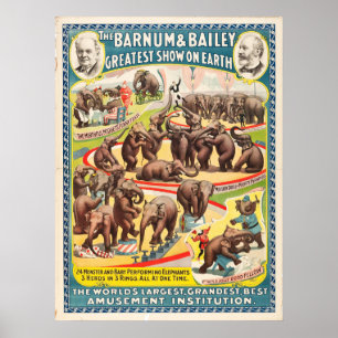 24 Monster und Baby-darstellendes Elefant-Plakat Poster