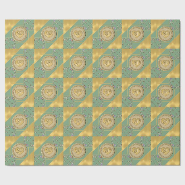 24. Opal-Jubiläum Geschenkpapier (Saum)