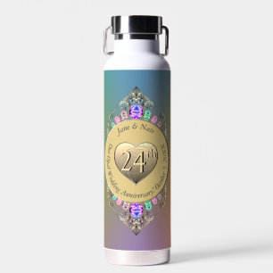 24. Opal Wedding Jubiläum Trinkflasche