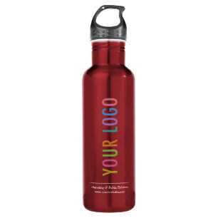 24 oz Red Water Flasche mit Firmenlogo bedruckt Edelstahlflasche