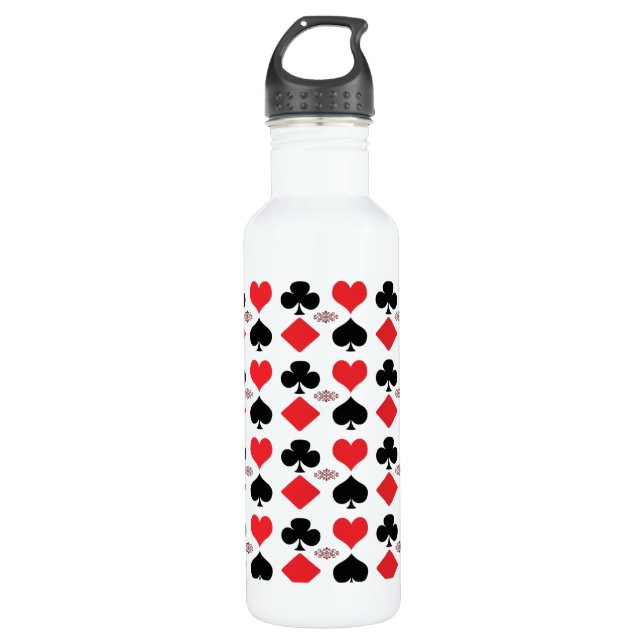 24 oz Spielkarten 4 Asse Edelstahlflasche (Vorderseite)