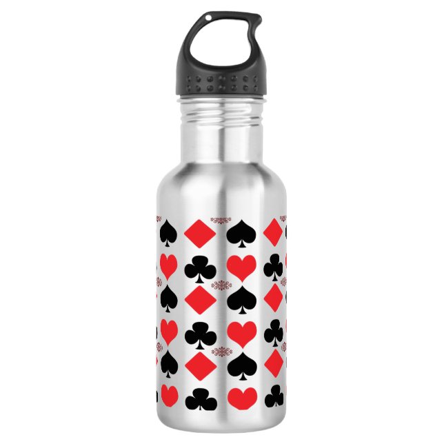 24 oz Spielkarten 4 Asse Edelstahlflasche (Vorderseite)