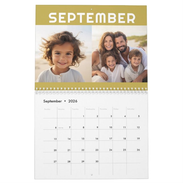 24 Photo - 2 Per Month Modern Family Kalender (Sep 2026)