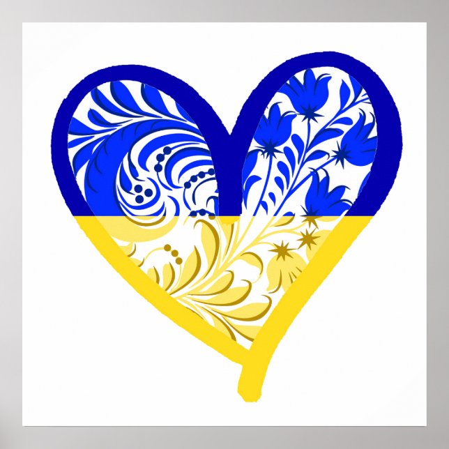 24"-Plakat - Unterstützung für die Ukraine Poster (Vorne)