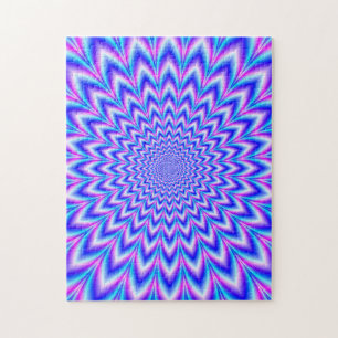 24 Punkte Pulse in Blau, Rosa und Violett