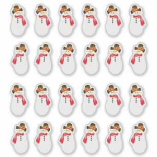 24 Stück Snowman Sticker