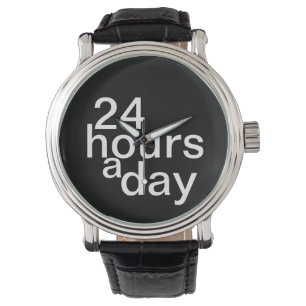 24 Stunden am Tag Armbanduhr