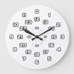 24 Stunden-Entsprechungs-Uhr Große Wanduhr