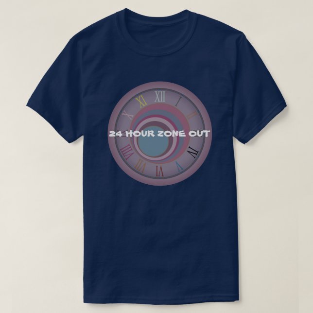 24-Stunden-Zeitzonenumlaufzahlen Künstlerisch T-Shirt (Design vorne)