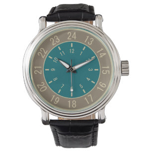 24-stündige GEWOHNHEITS-UHREN Armbanduhr