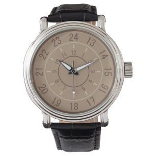 24-stündige GEWOHNHEITS-UHREN Armbanduhr