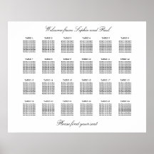 24 Tabelle Elegantes Minimalistisches Sitzdiagramm