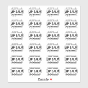 24 Transparente freie Form Lip Balm 1,8 Zoll Etike Aufkleber