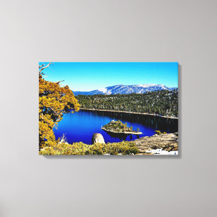 24" X 16" SCHÖNE EMERALD BAY SEE TAHOE LEINWAND