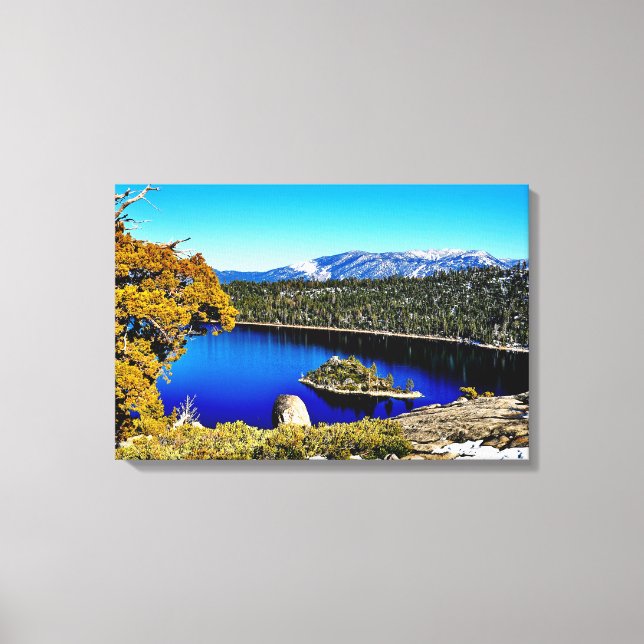 24" X 16" SCHÖNE EMERALD BAY SEE TAHOE LEINWAND (Vorderseite)