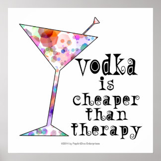 24" X 24" POSTER - VODKA IST SCHÄTZER ALS DIE THER
