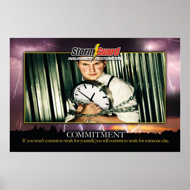 24 x 36" Storm Guard "Commitment" Poster (Vorne)
