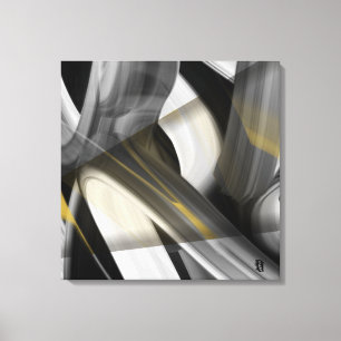 24x24" Toile de tendance abstraite Art Canvas Noir