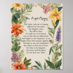 24x30 Poster Druck des Vaterunser